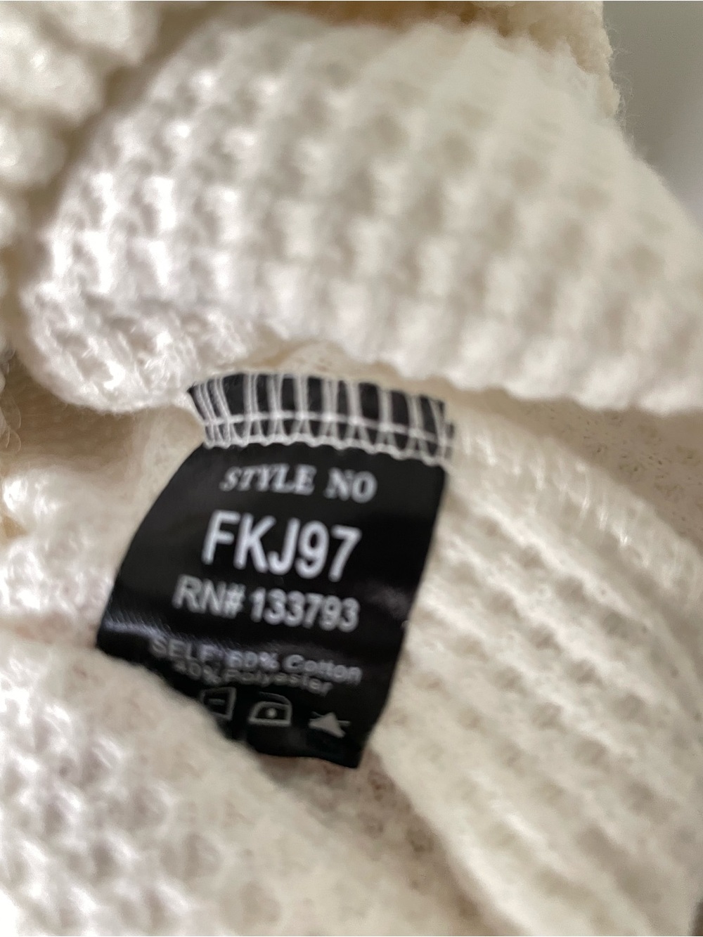 POL Quilted Waffle Knit Hooded Jacket Sz L Cream Tan Boxy Slouchy Granola Boho - Picture 8 of 9